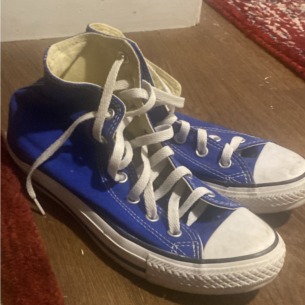 Blue High-Top Kids Sneakers